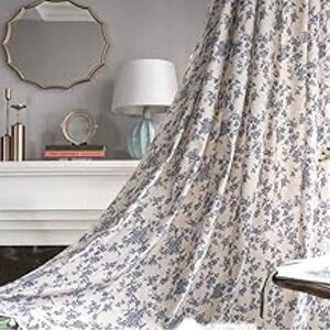 Set of 2 Boho Chic Fabric/Linen Curtain Panels W/Tassels